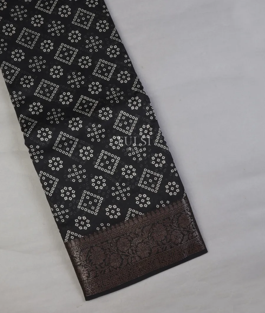 Black Soft Printed Cotton Saree T631559-image