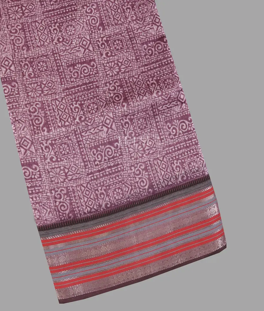 Purple Chanderi Cotton Saree T631759-image