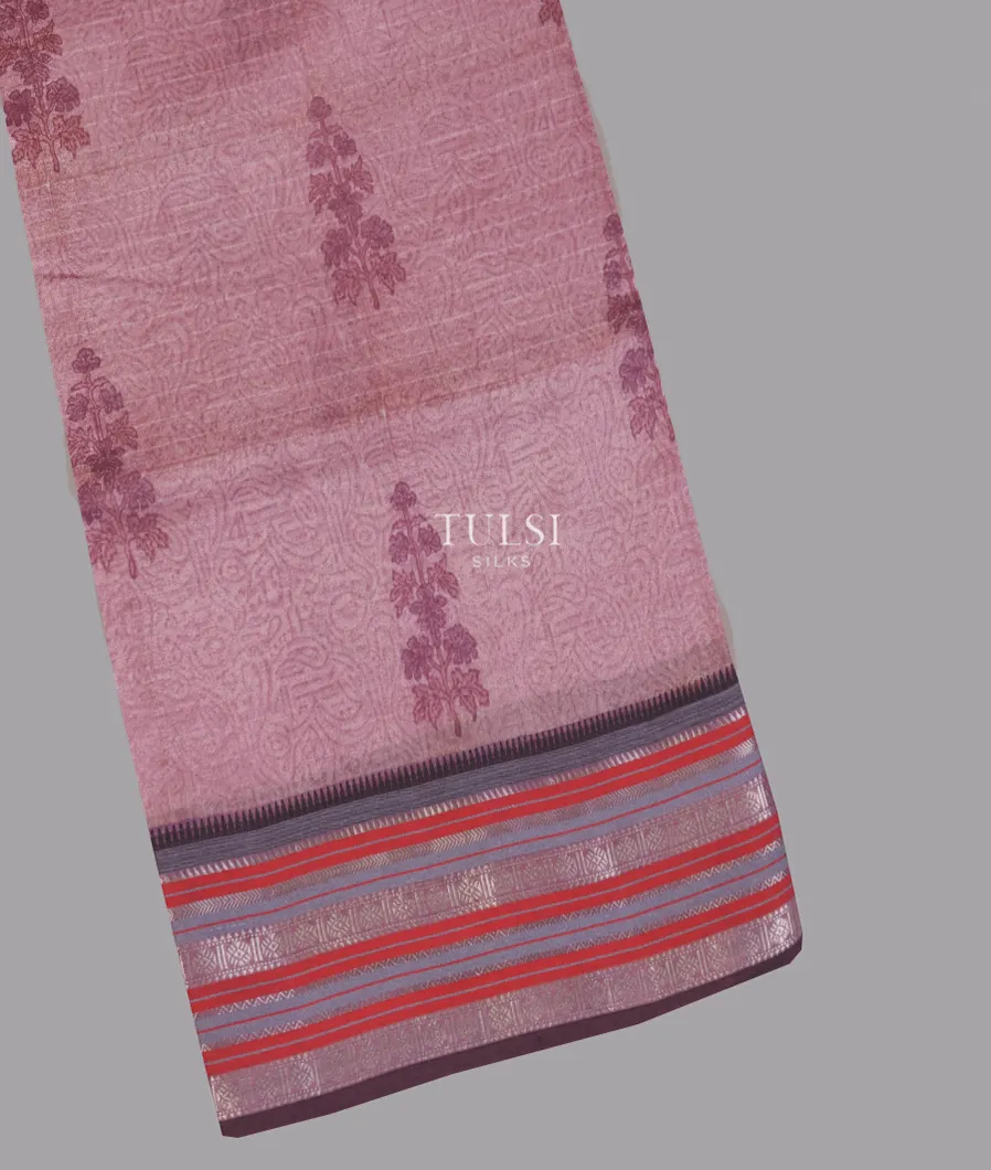 Purple Chanderi Cotton Saree T631744-image