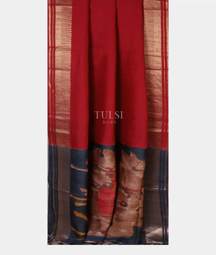 red-tussar-printed-saree-t629058-t629058-b