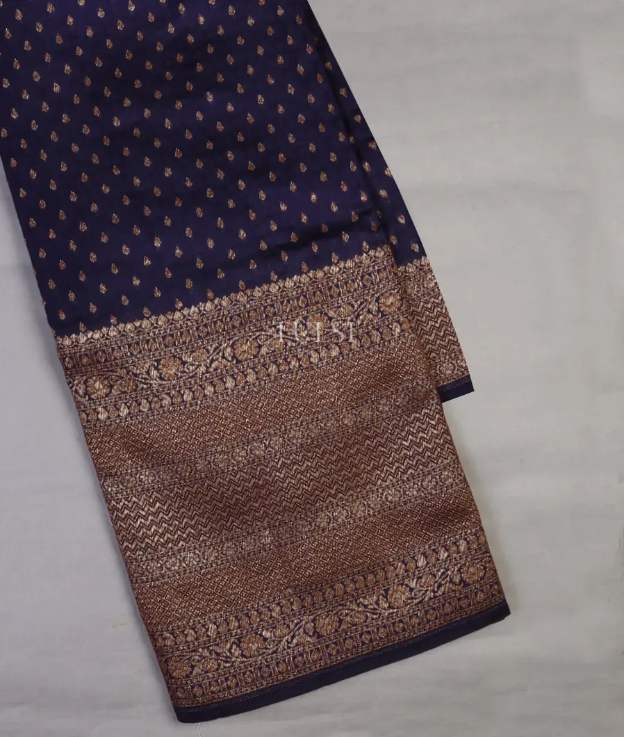 Blue Banaras Silk Saree T591913-image
