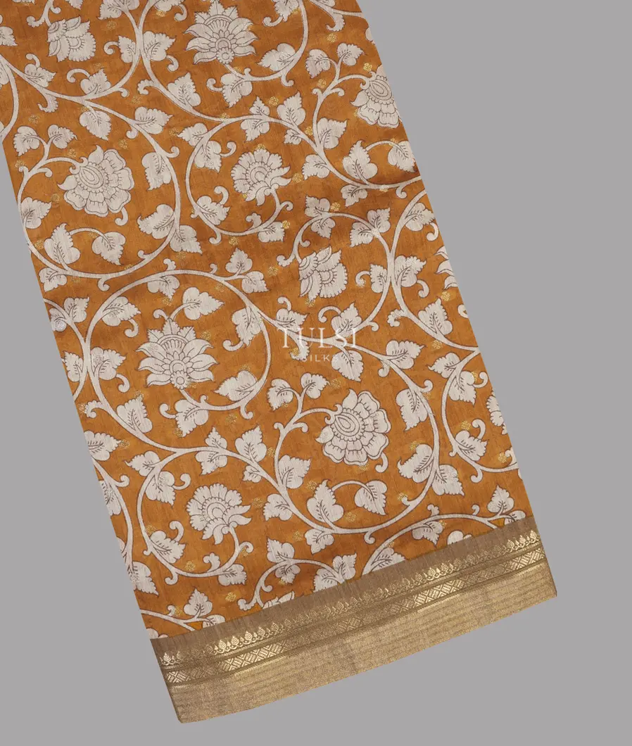 Yellow Soft Tussar Printed Saree T636568-image