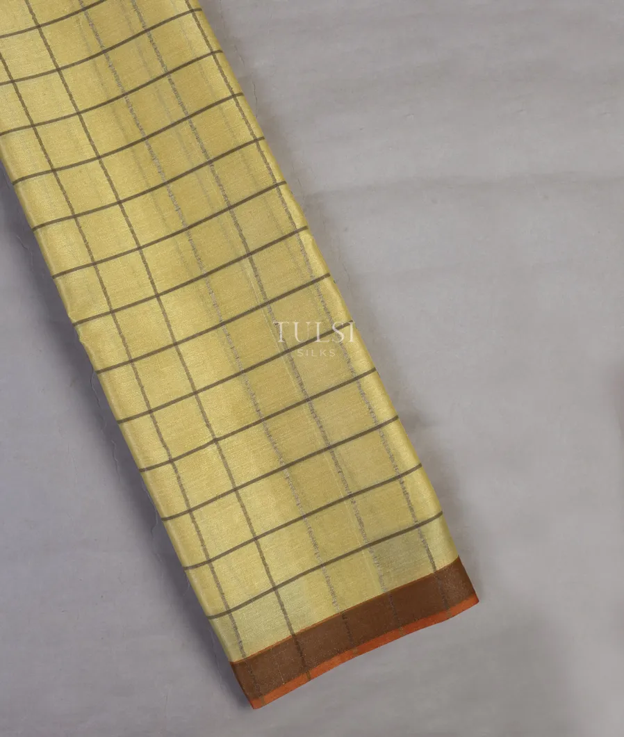 Light Yellow Woven Tussar Saree T632445-image