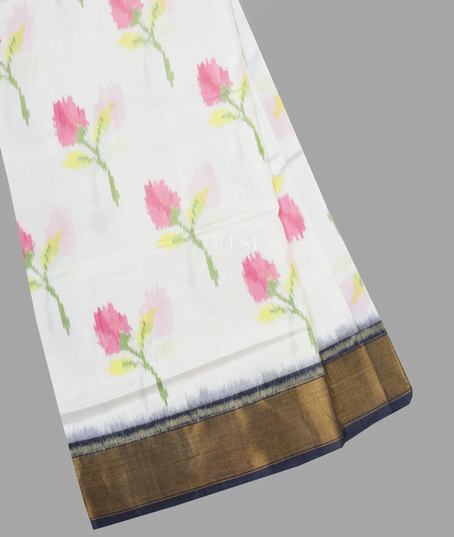 Off - White Patola Silk Saree T616277-image