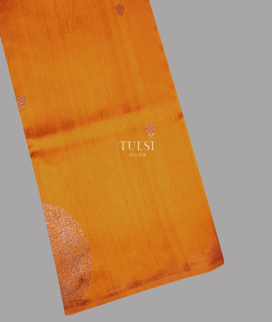 Yellow Banaras Tussar Saree T636763-image