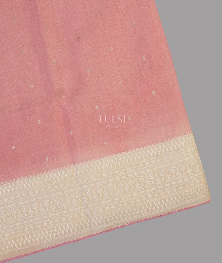 Pink Tissue Tussar Embroidery Saree T635188-image