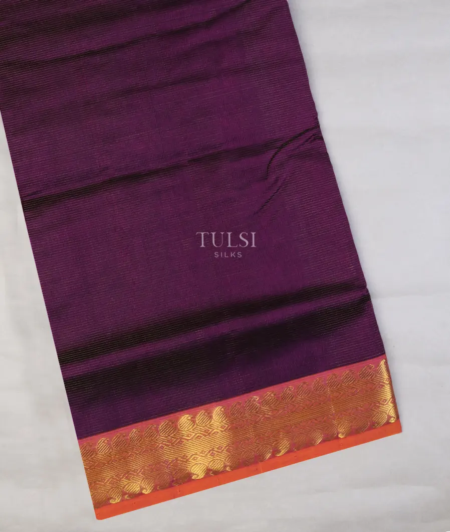 Purple Silk Cotton Saree T633212-image