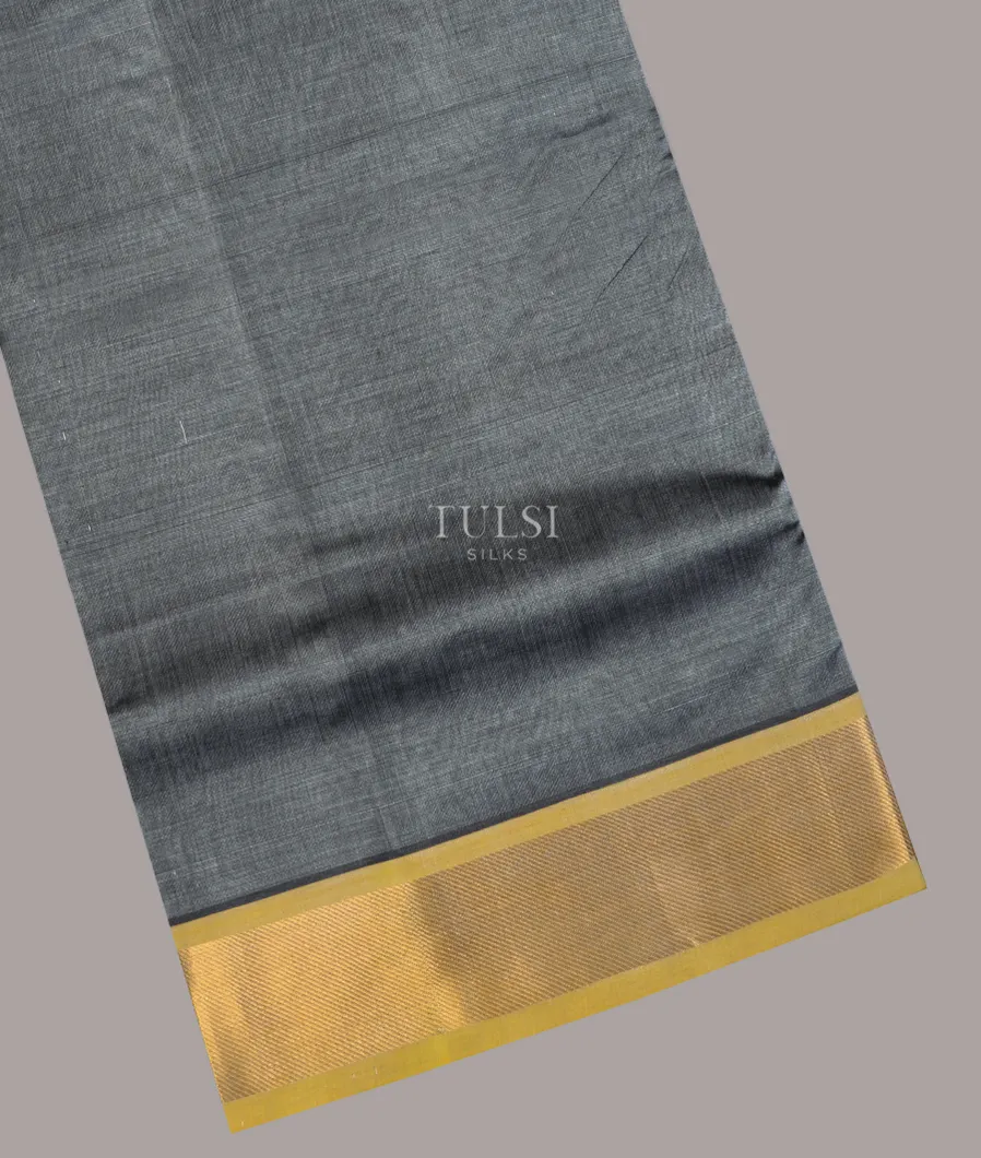 Grey Silk Cotton Saree T633158-image