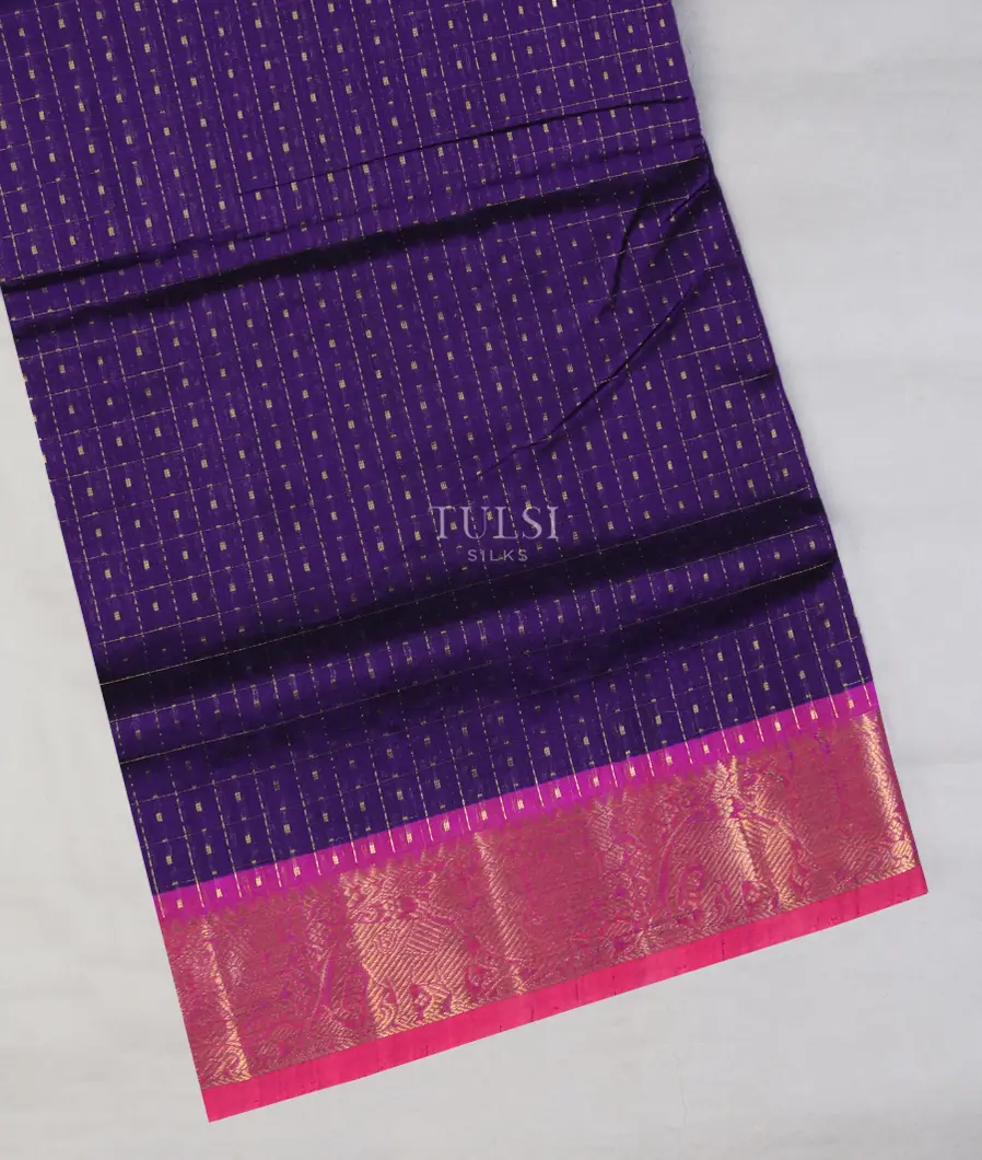 Blue Silk Cotton Saree T633200-image