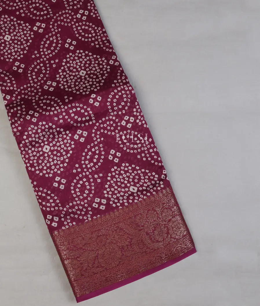 Pinkish Purple Soft Printed Cotton Saree T631561-image