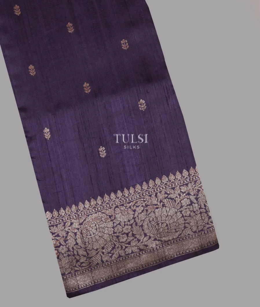 Blue Banaras Tussar Saree T624421-image