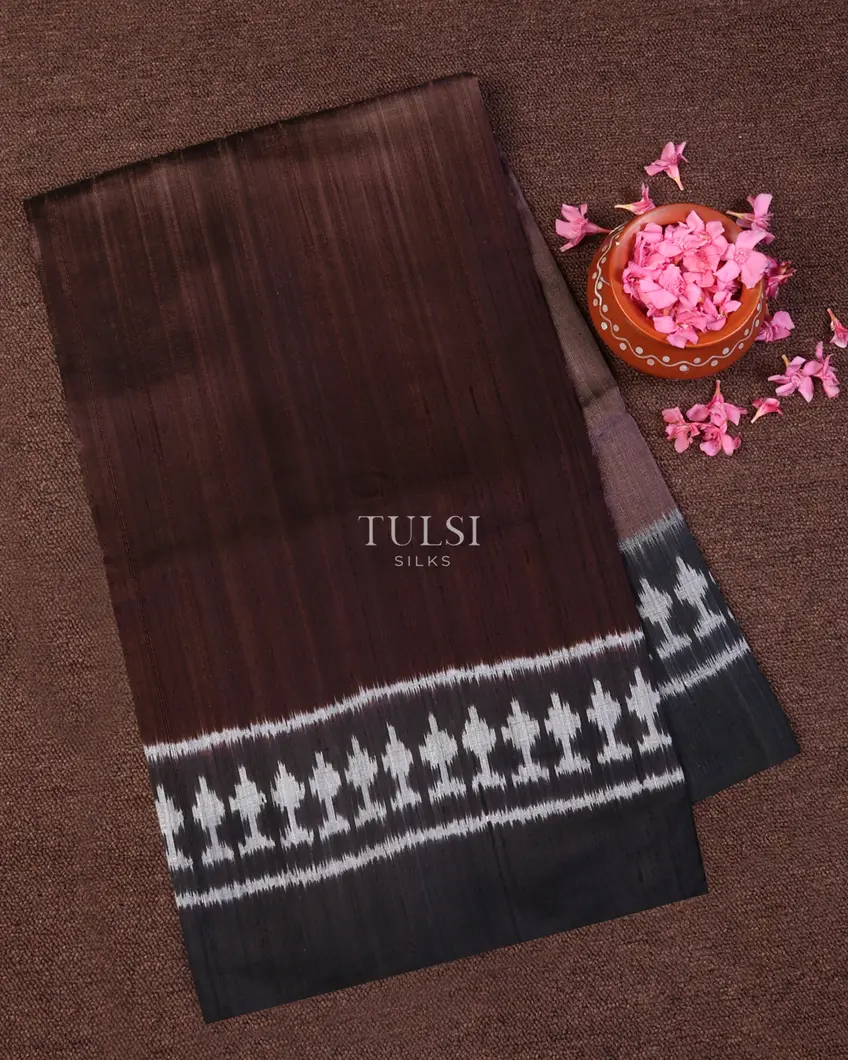 Brown Patola Silk Saree T637073-image