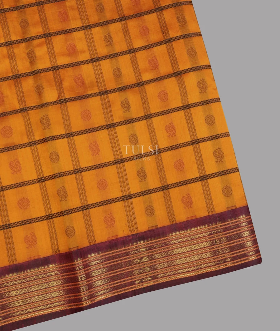 Yellow Silk Cotton Saree T633483-image