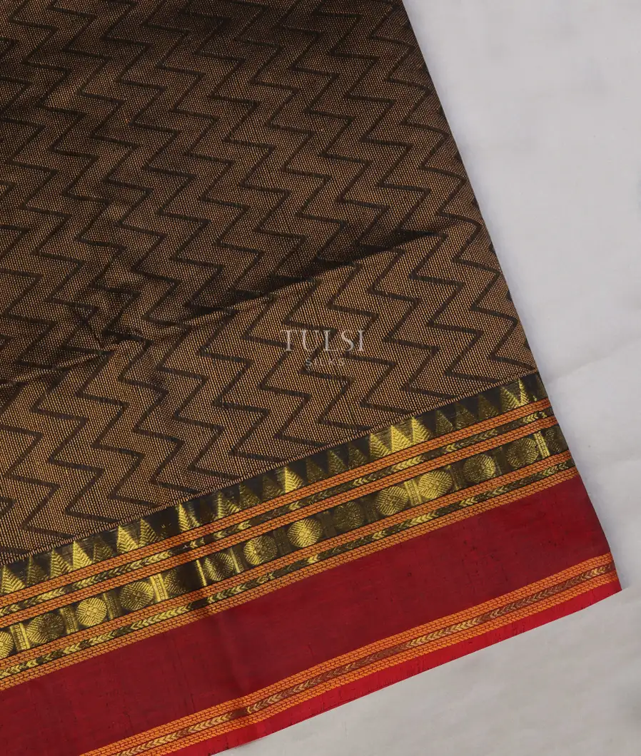 Black Silk Cotton Saree T633522-image