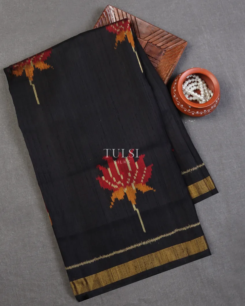 Black Patola Silk Saree T638385-image