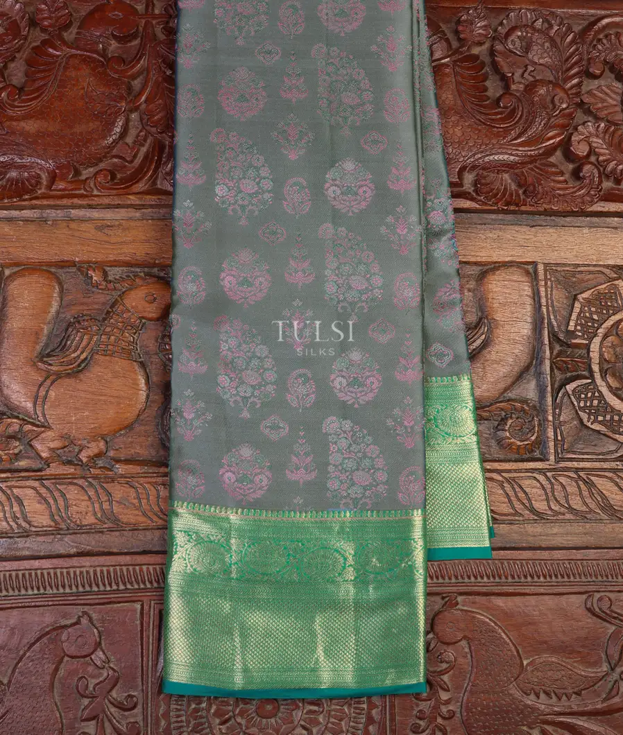 Grey Soft Silk Saree T573379-image