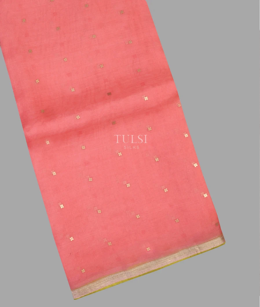 Pink Woven Organza Saree T636619-image