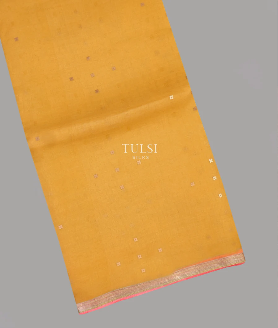 Yellow Woven Organza Saree T636616-image