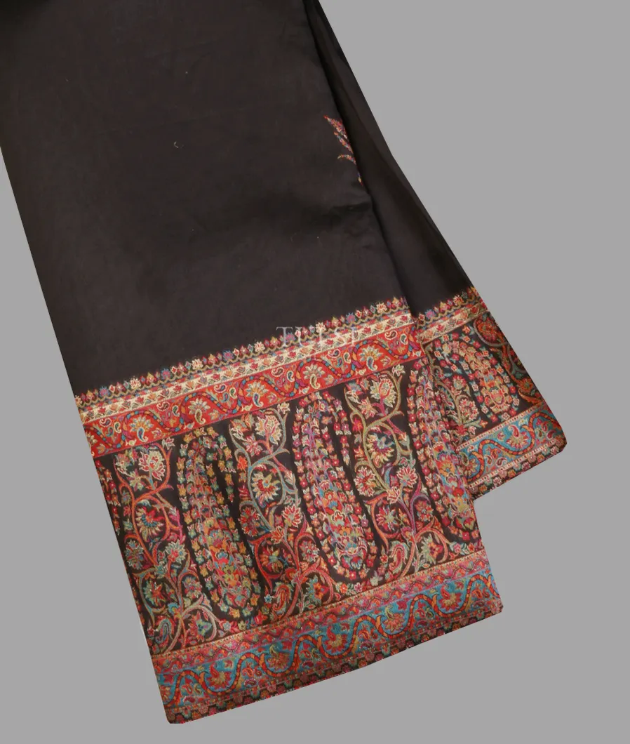 Black Kashmir Kani Silk Saree T568989-image
