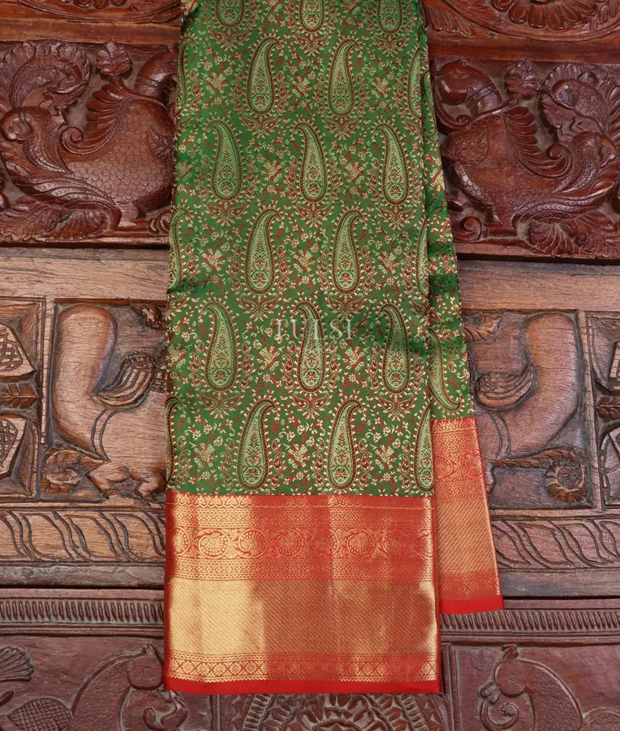 Green Soft Silk Saree T619920-image