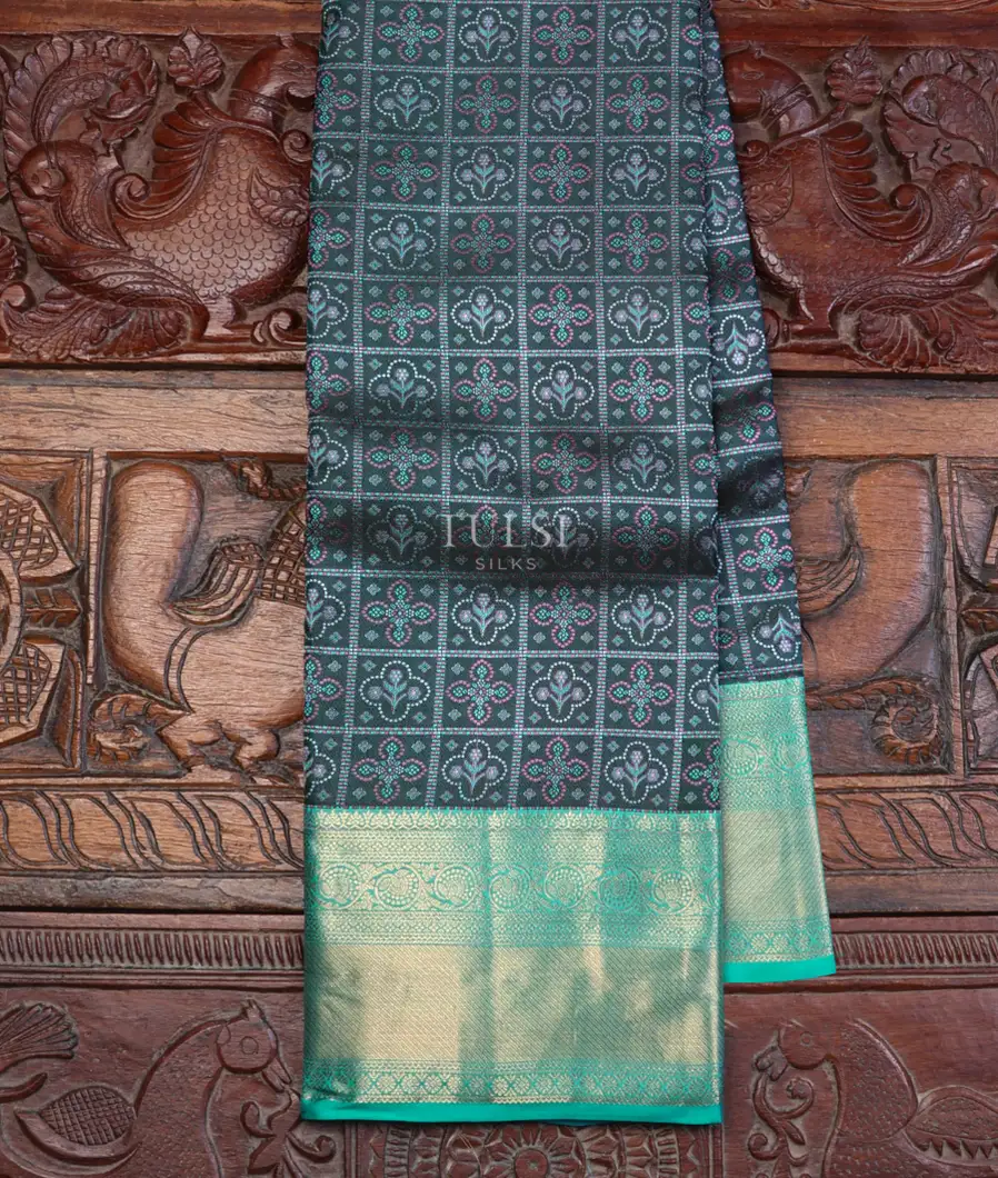 Dark Grey Soft Silk Saree T610873-image