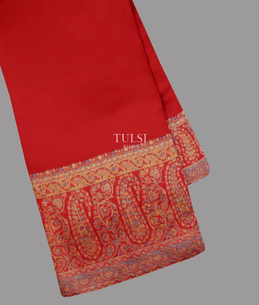 Red Kashmir Kani Silk Saree T585396-image