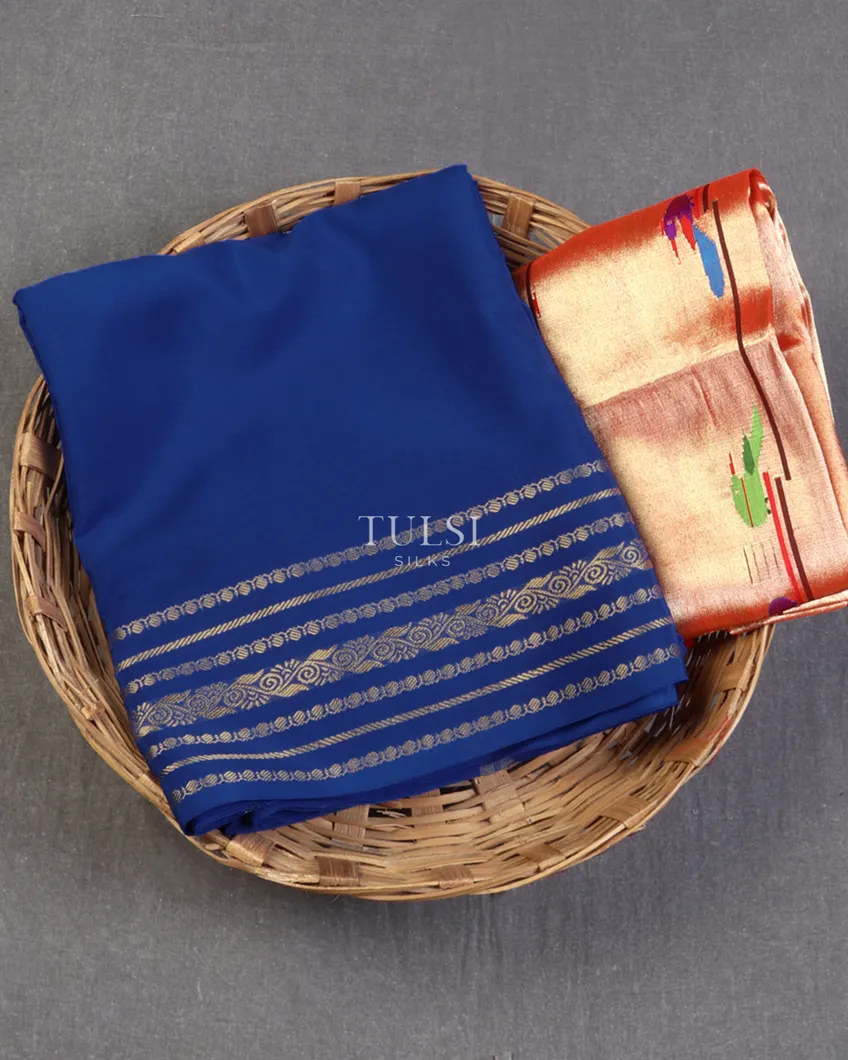 Blue Mysore Silk Saree T638500-image