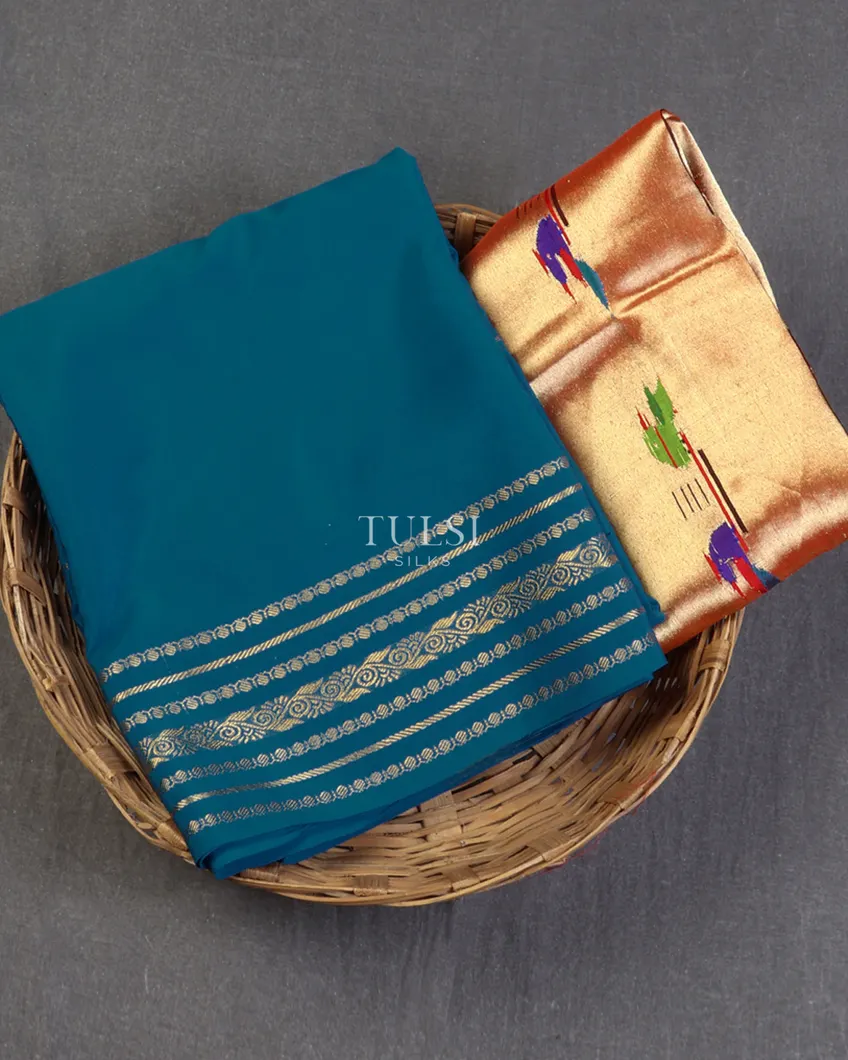 Blue Mysore Silk Saree T603847-image