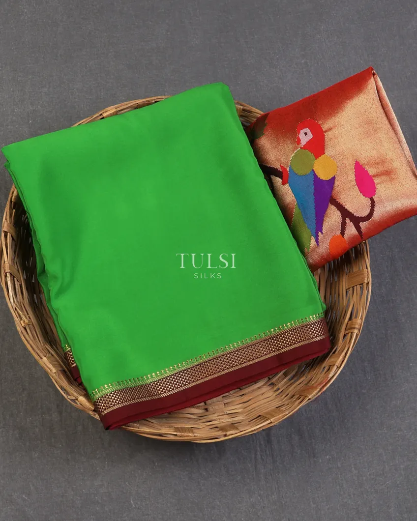 Green Mysore Silk Saree T635967-image