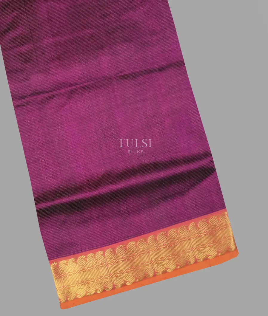 Purple Silk Cotton Saree T633207-image