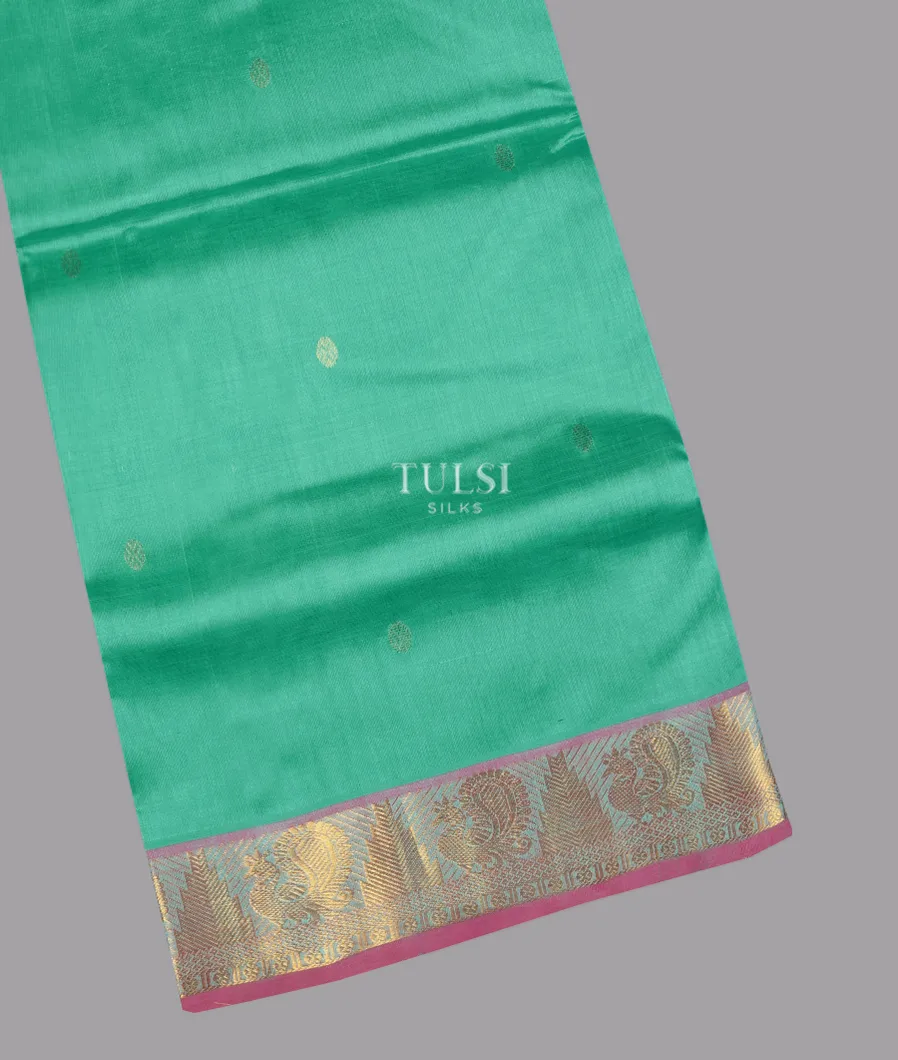 Greenish Blue Silk Cotton Saree T633171-image