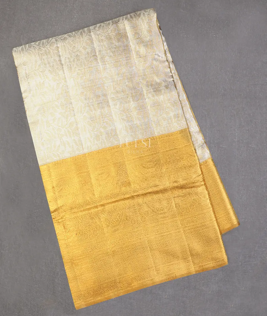 Silver And Gold Tissue Kanjivaram Silk Saree T634028-image