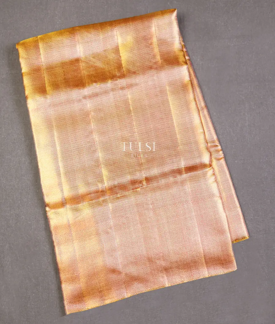 Pinkish Gold Tissue Kanjivaram Silk Saree T634020-image