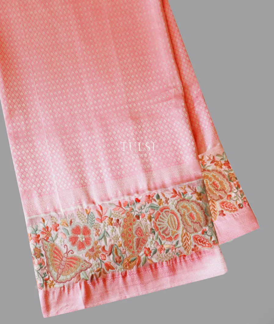 Pink Kanjivaram Embroidery Silk Saree T617728-image