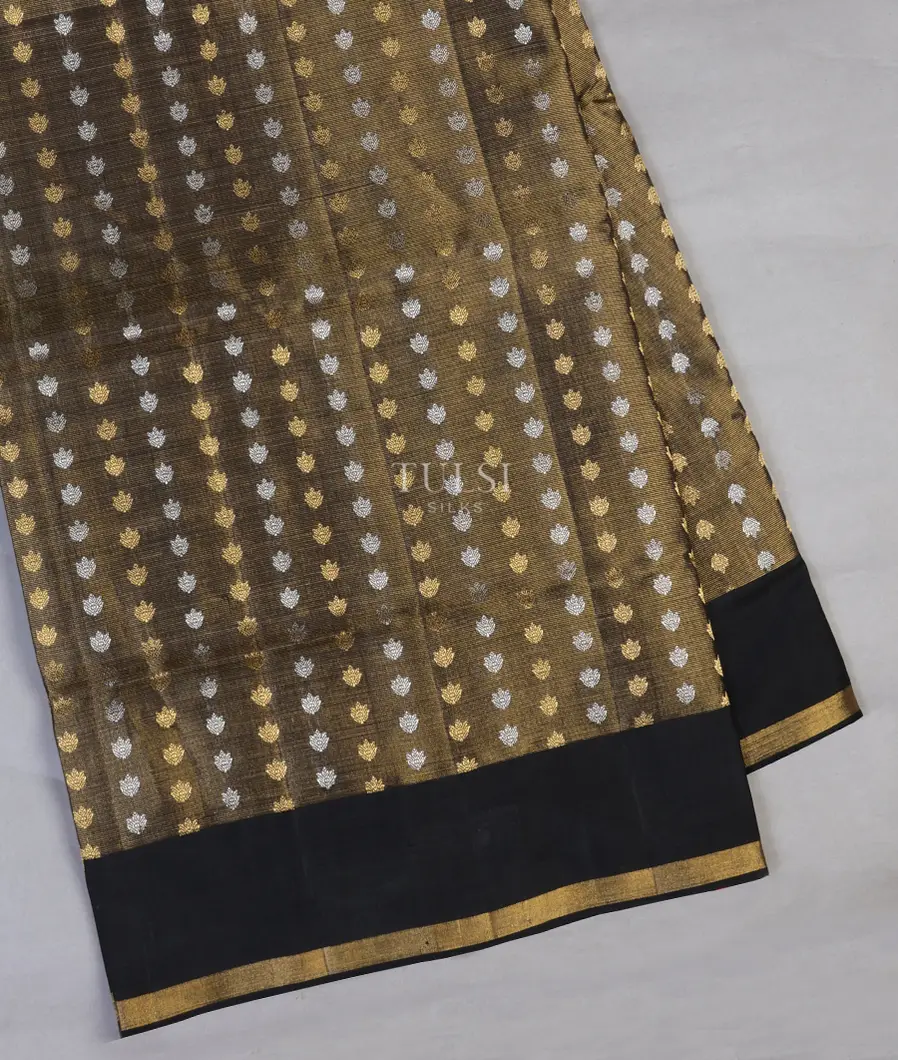 Black Tissue Soft Silk Saree T596212-image
