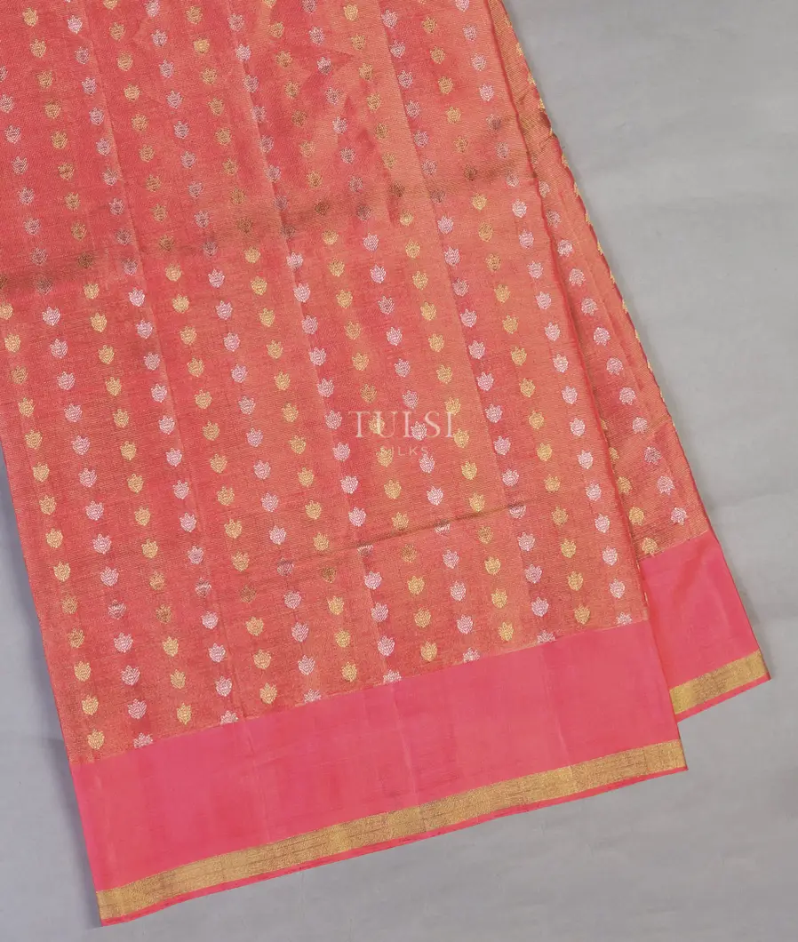 Pink Tissue Soft Silk Saree T628005-image