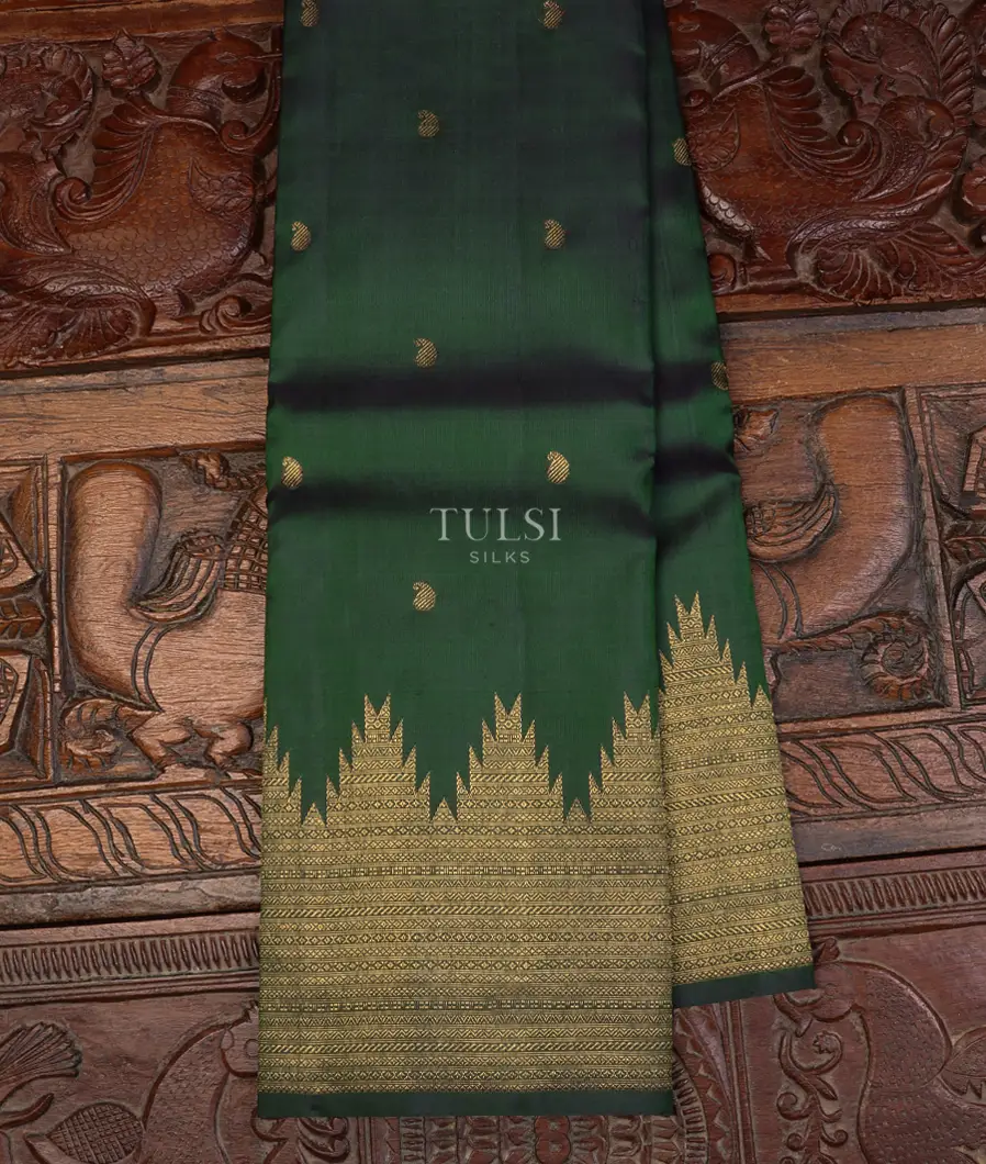 Bottle Green Kanjivaram Silk Saree T560310-image
