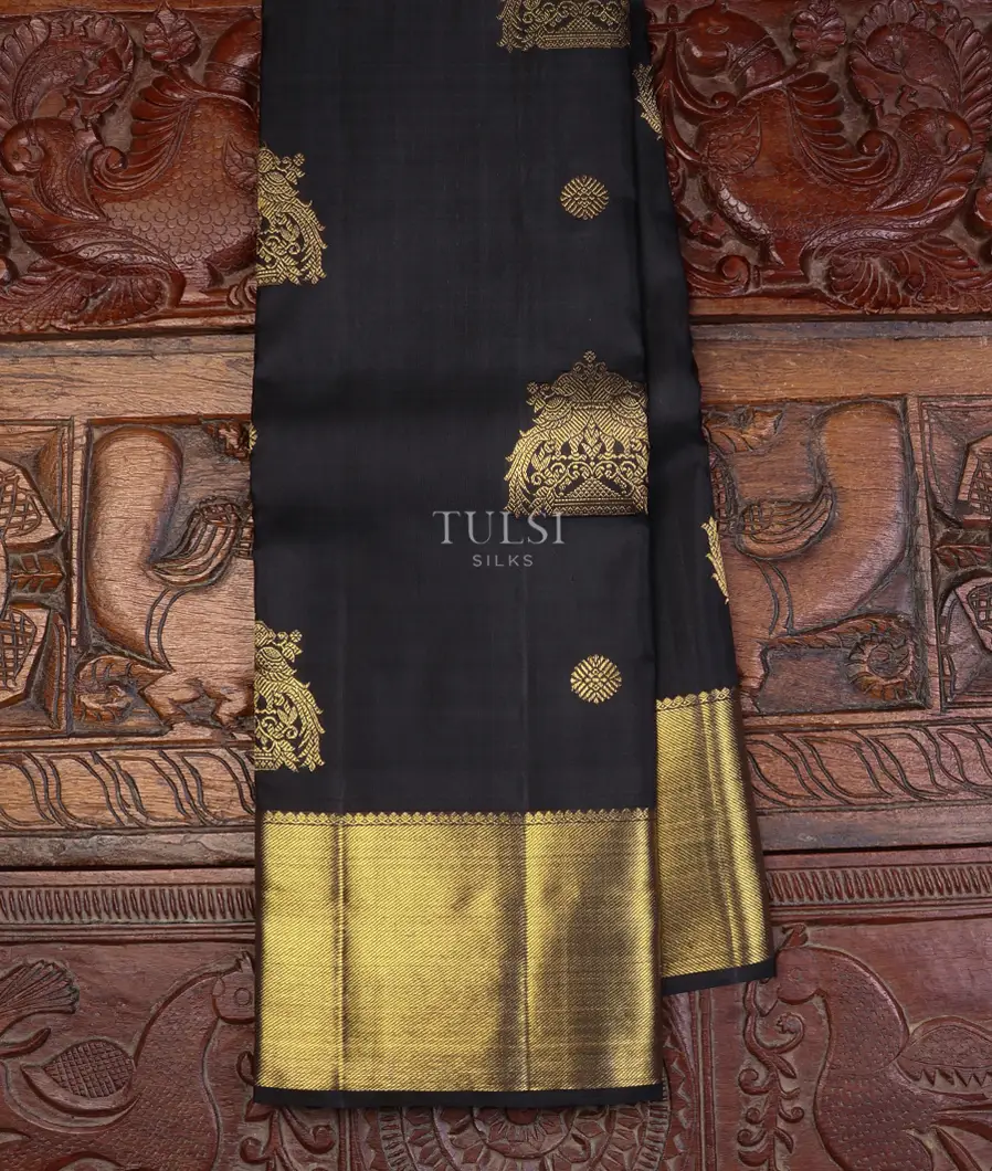 Black Kanjivaram Silk Saree T551224-image
