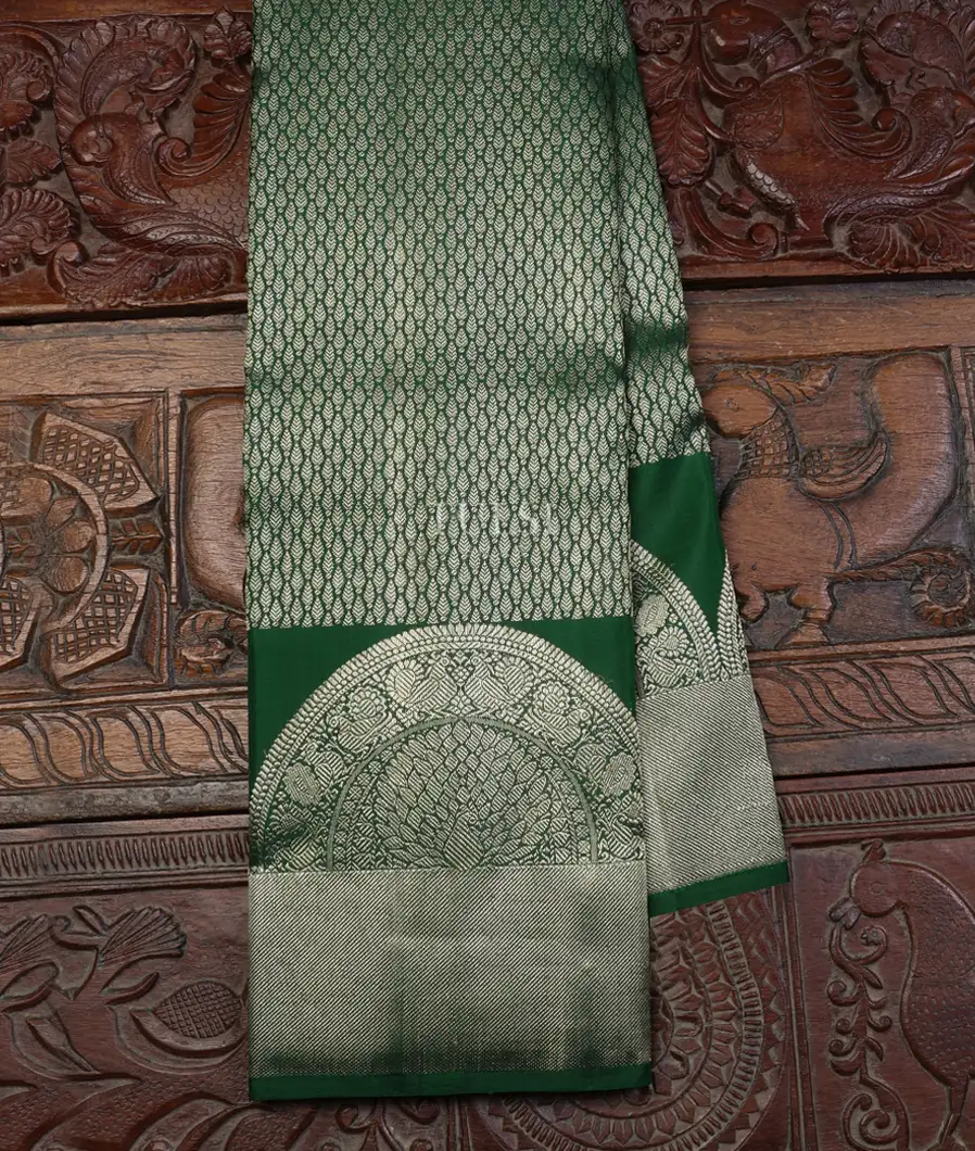 Bottle Green Kanjivaram Silk Saree T636148-image