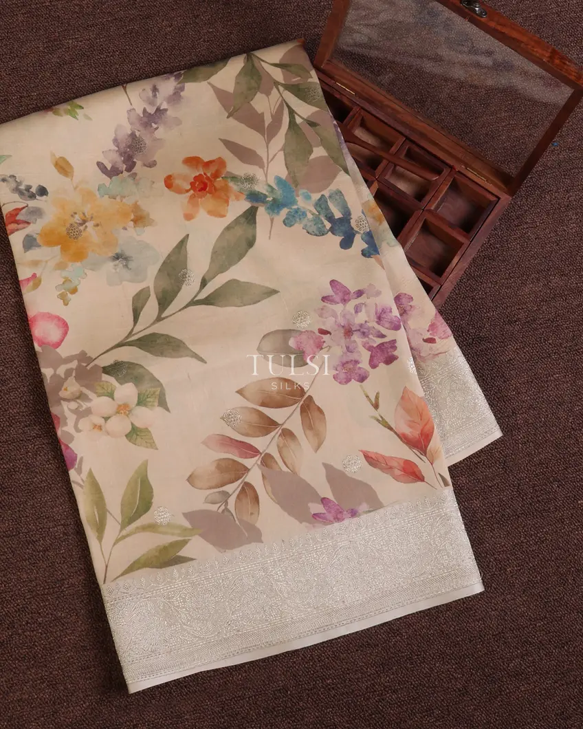 Light Beige Banaras Kathan Silk Saree T638966-image