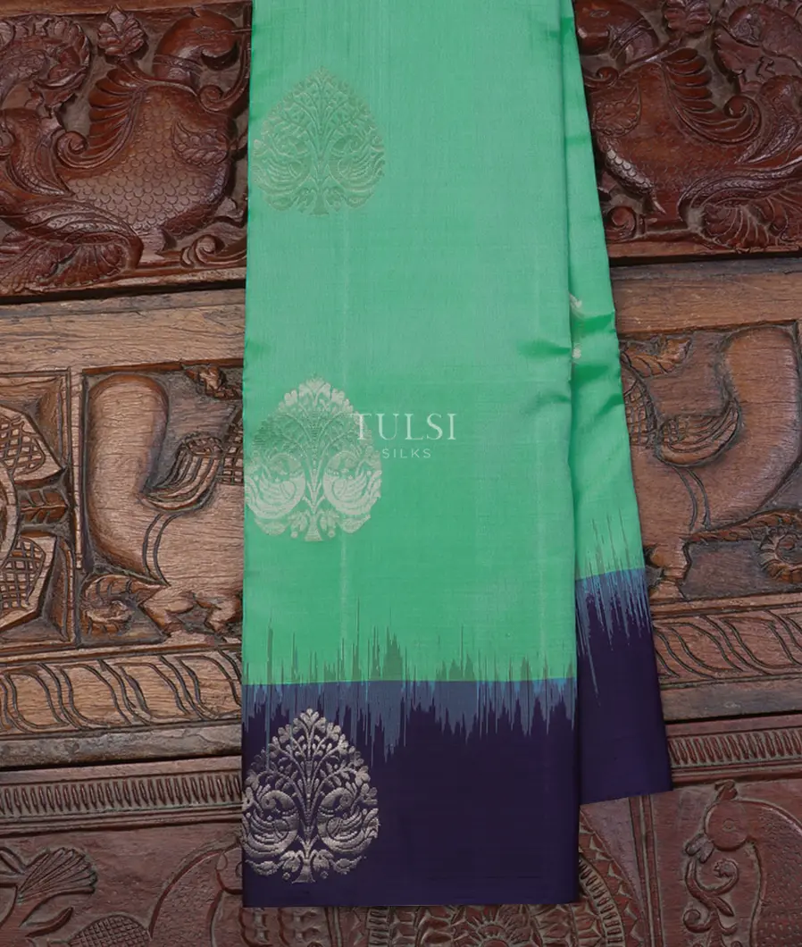 Light Bluish Green Soft Silk Saree T605304-image