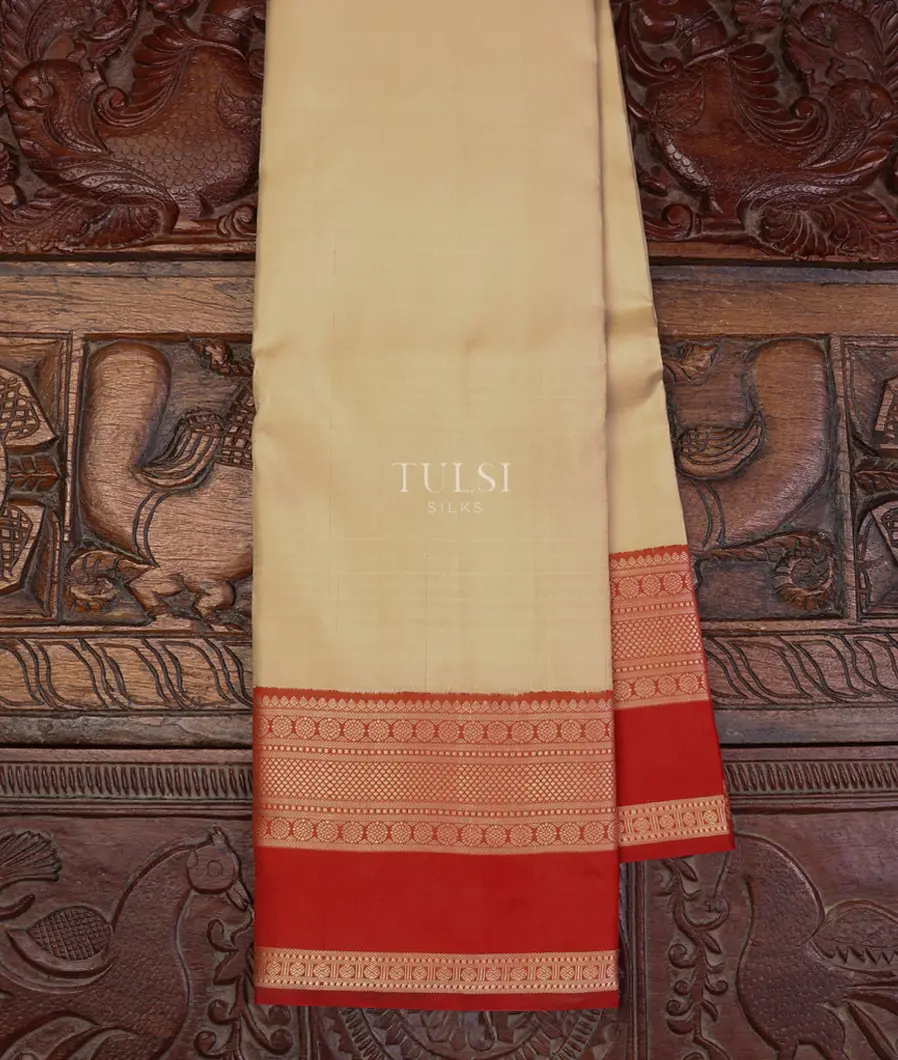 Beige Kanjivaram Silk Saree T573004-image