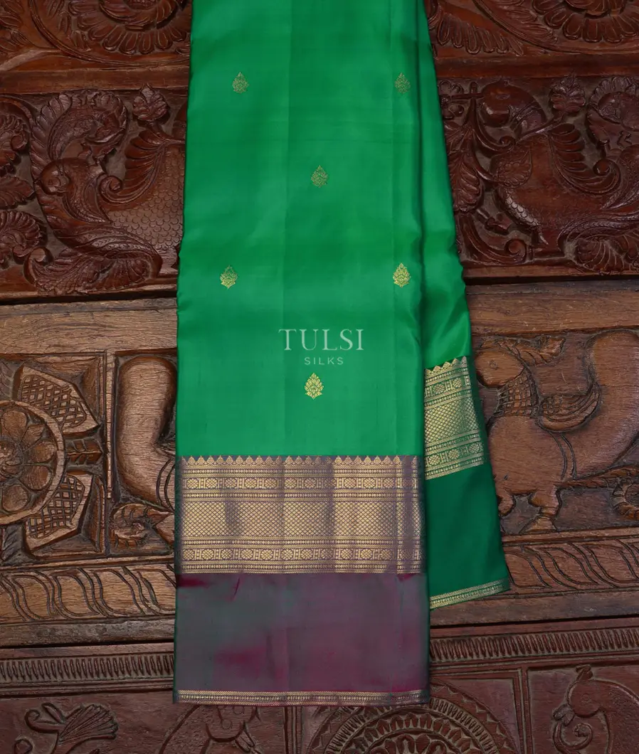 Green Soft Silk Saree T632066-image