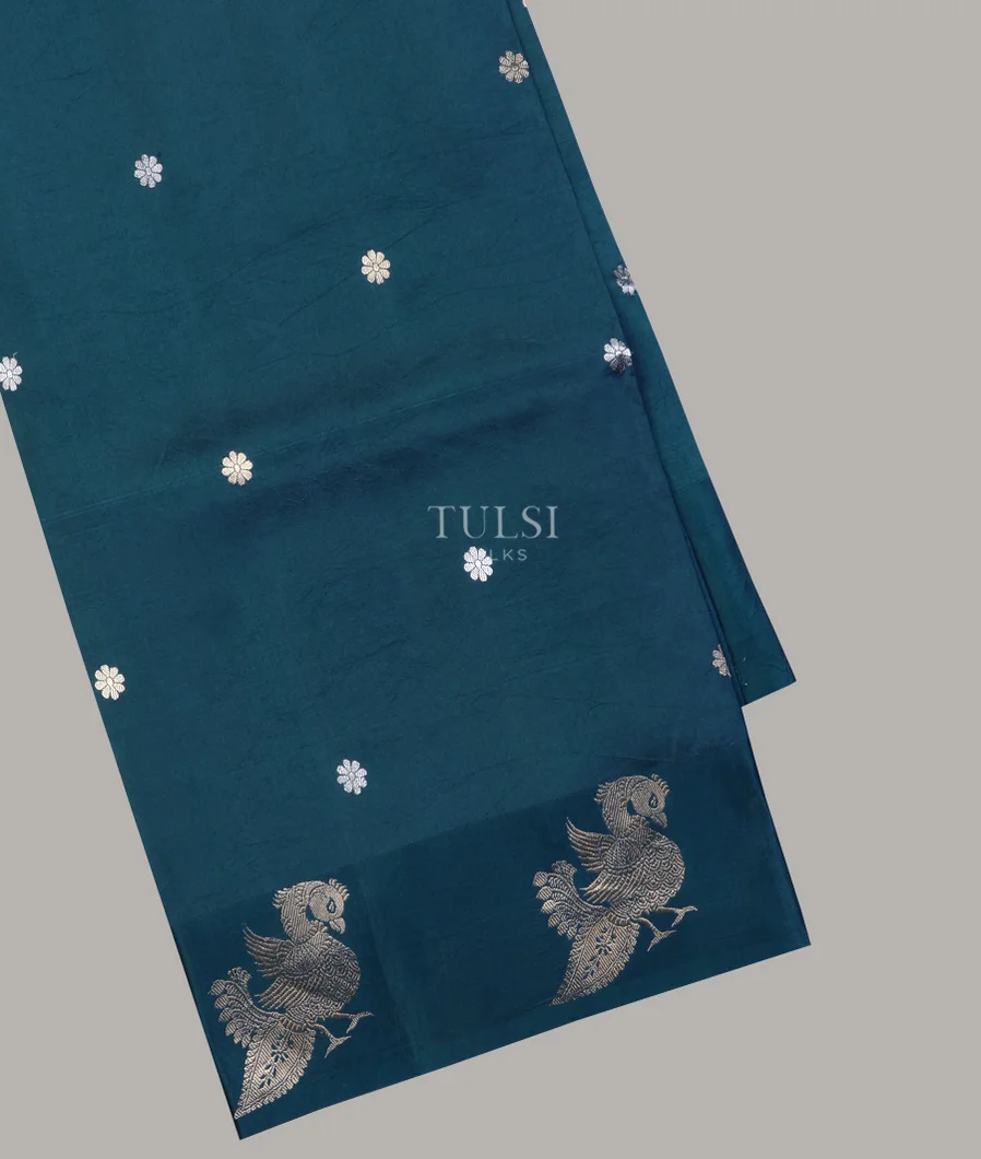 Blue Banaras Silk Saree T638472-image