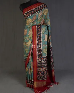 blue-patan-patola-with-kalamkari-handpainted-t565943-without-blouse-t565943-c