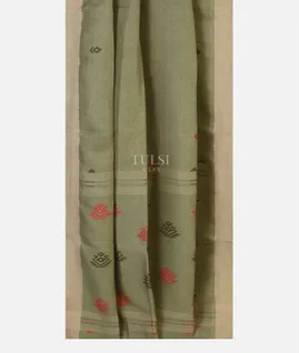 green-handwoven-linen-saree-t617981-t617981-b