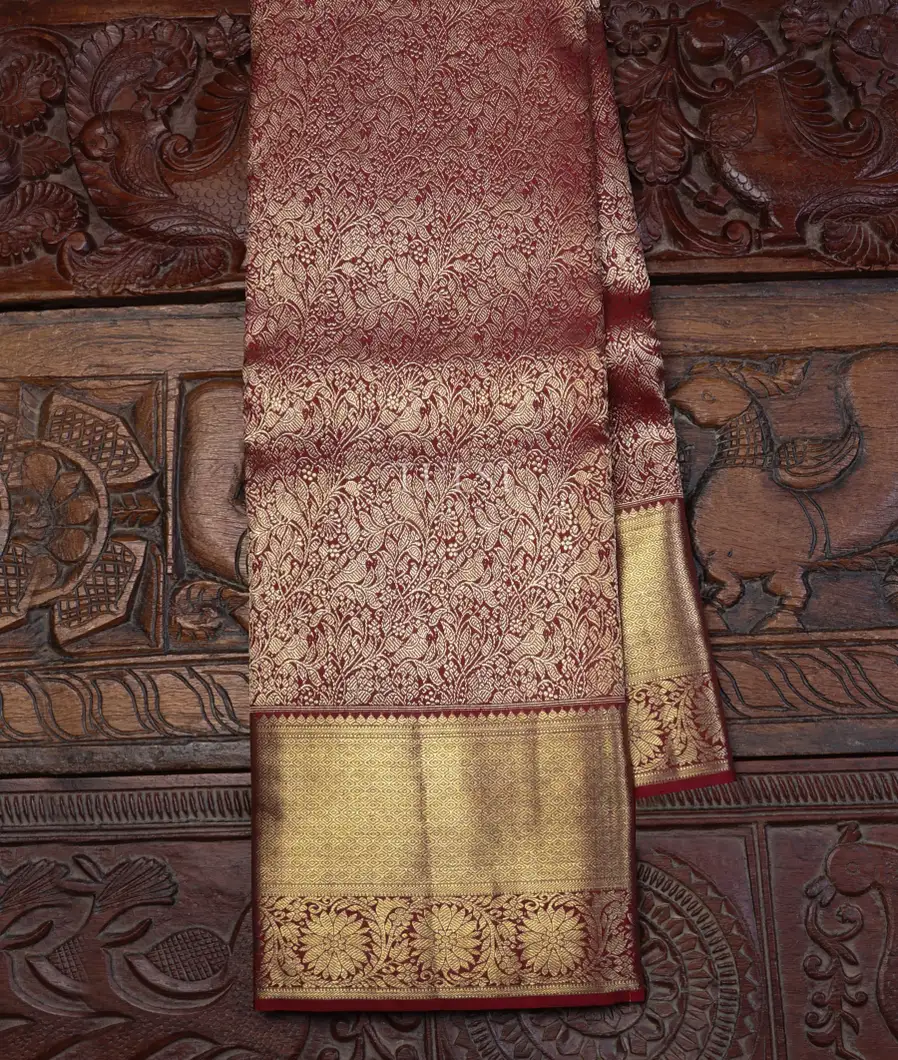 Maroon Kanjivaram Silk Saree T607048-image