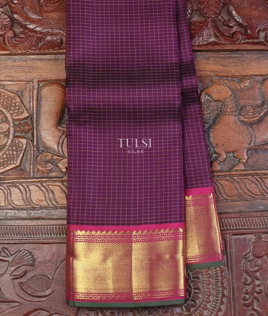Purple Kanjivaram Silk Saree T639437-image