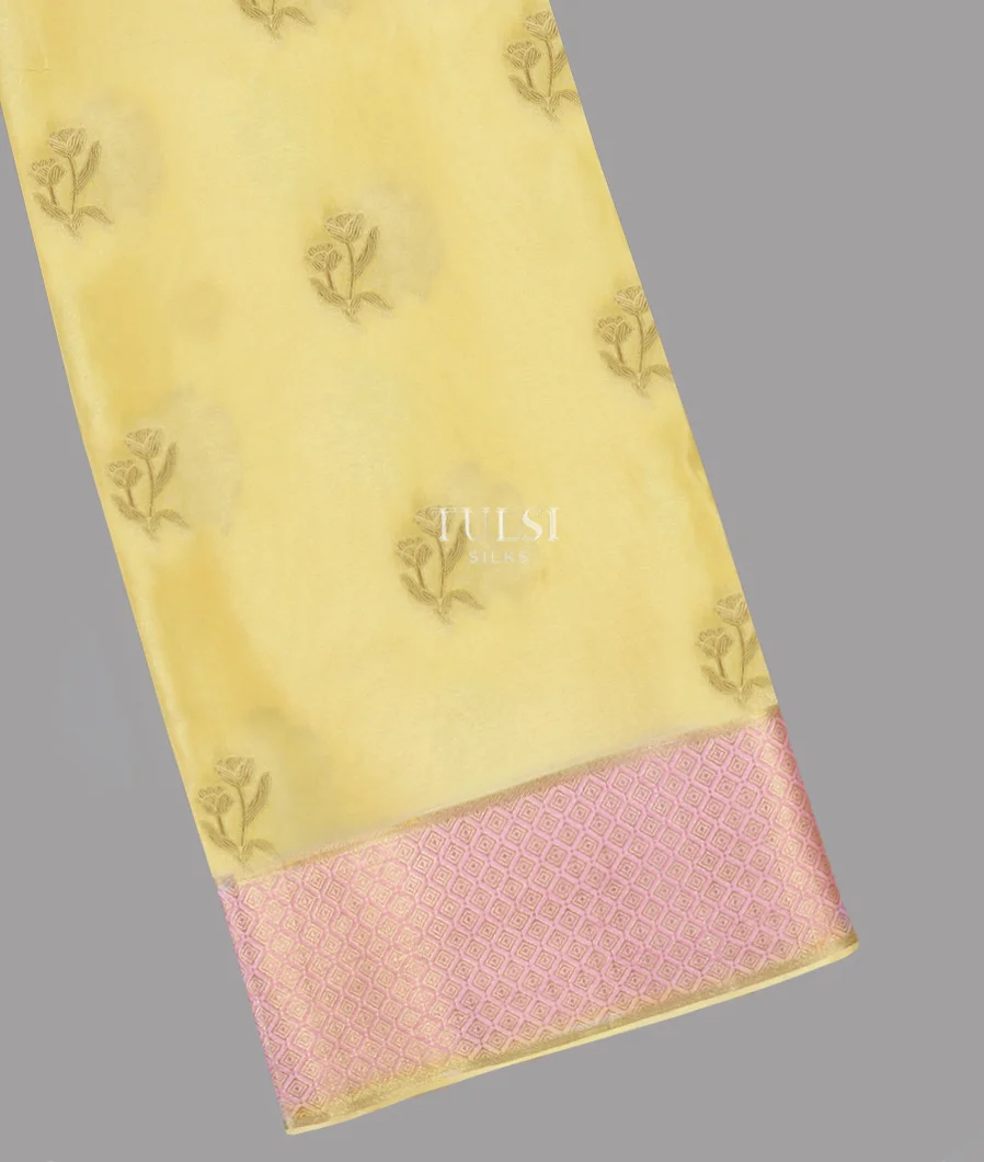 Yellow Mysore Crepe Silk Saree T631656-image