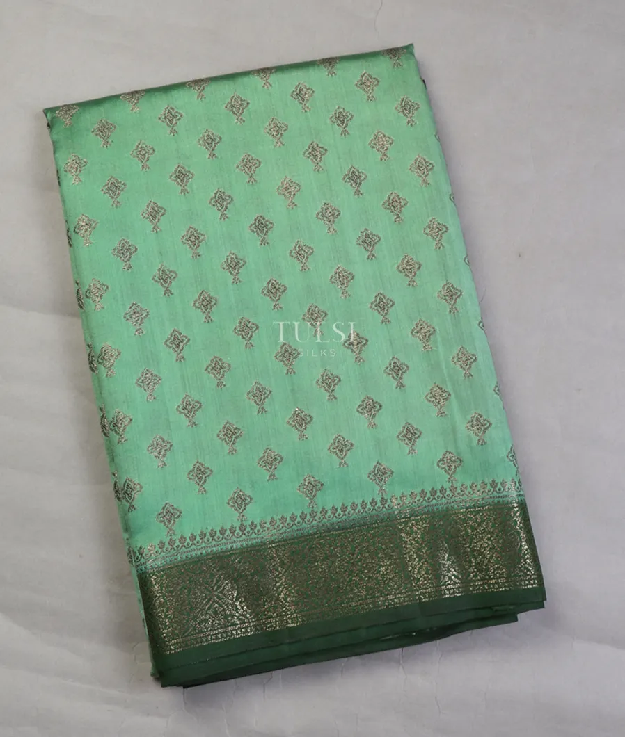 Green Chaniya Silk Saree T624983-image